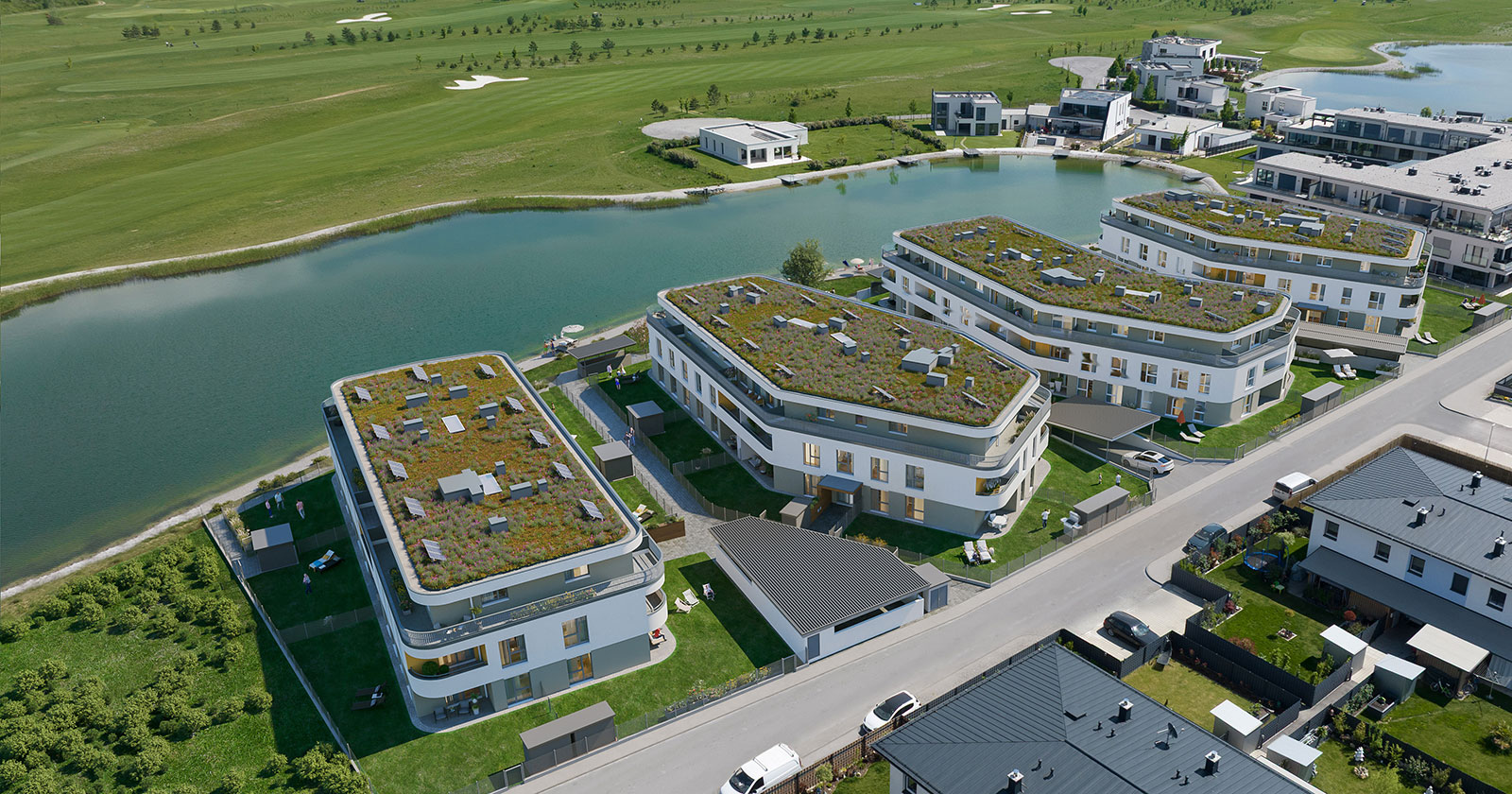 Moderne Wohnanlage am See | Credit: Symbolbild | © SQUAREBYTES