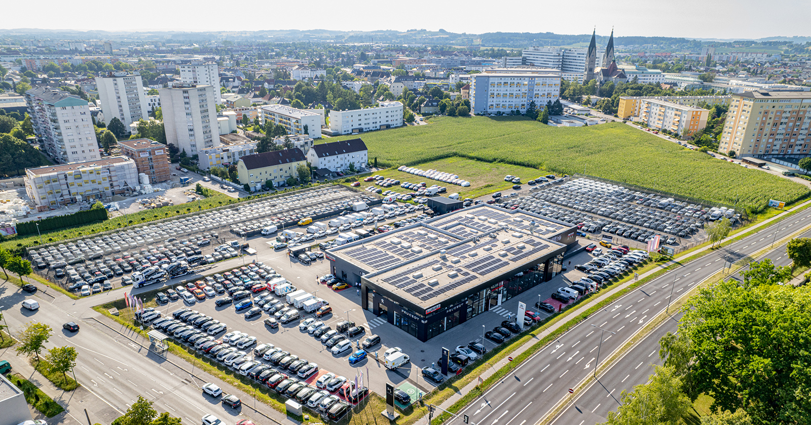 Das Autohaus Leeb von oben | Credit: Markus Wenzel