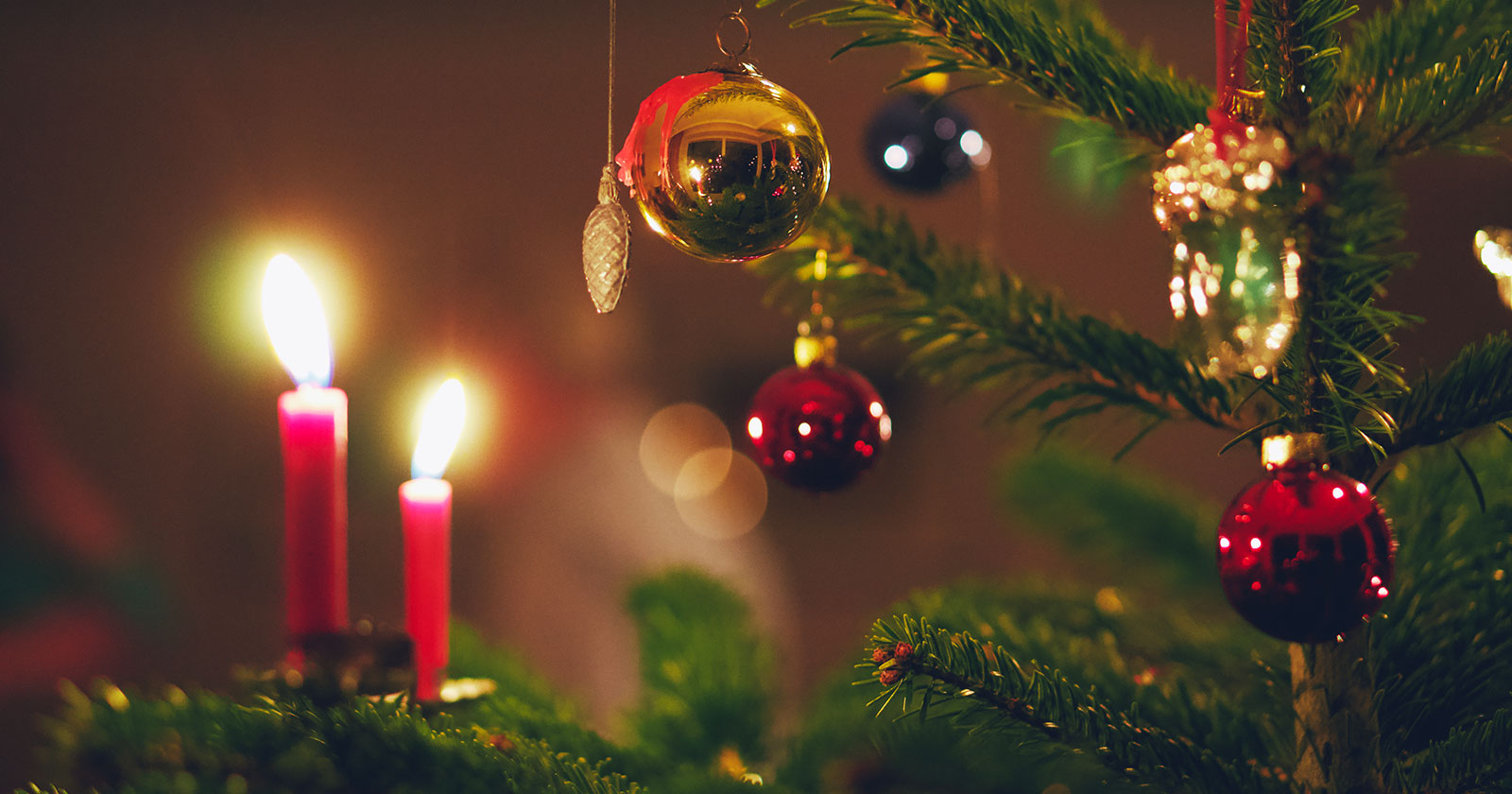 Beleuchtete Kerzen am Weihnachtsbaum | Credit: iStock.com/EyeEm Mobile GmbH