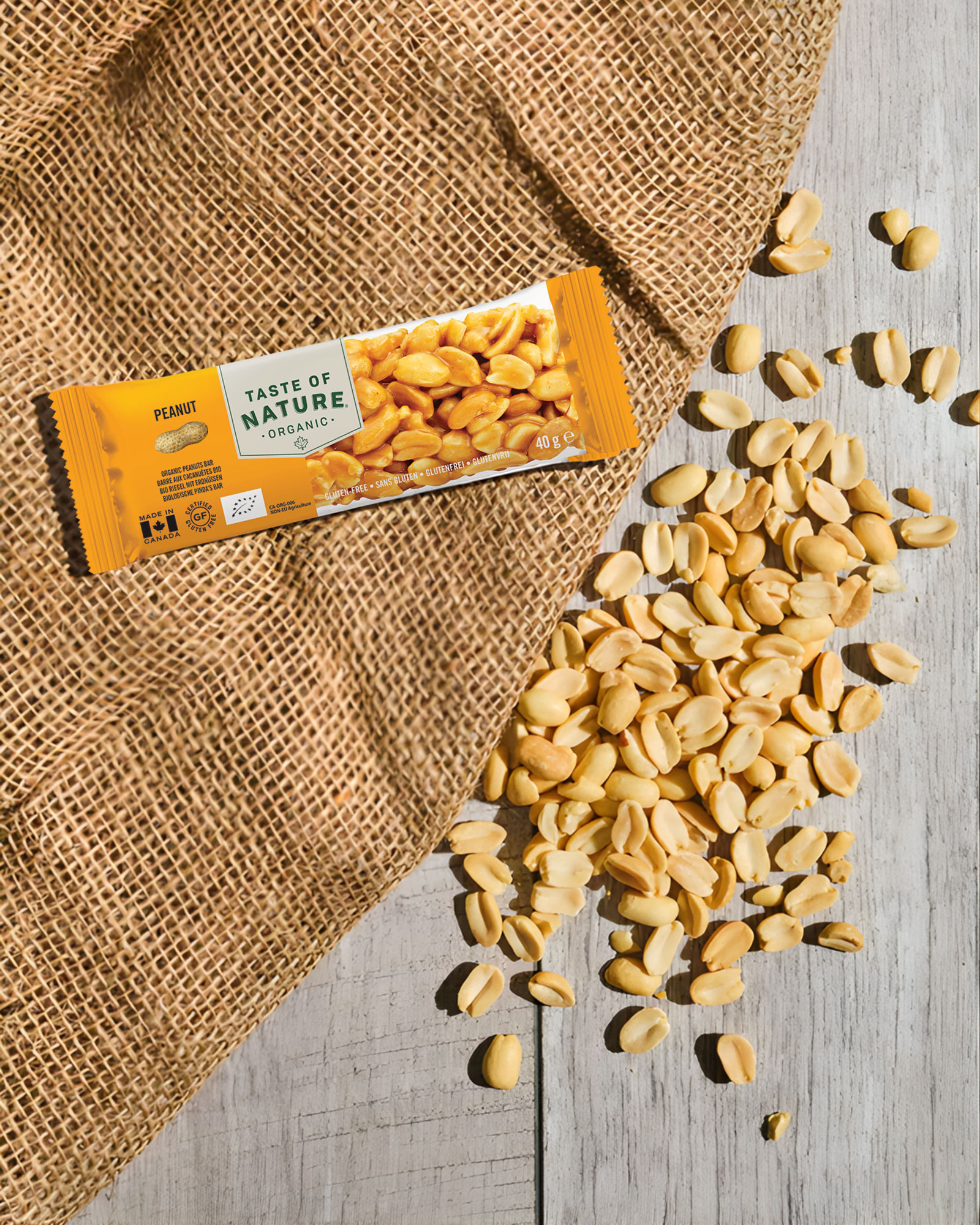 Taste of Nature Riegel in der Geschmacksrichtung Peanut | Credit: Taste of Nature