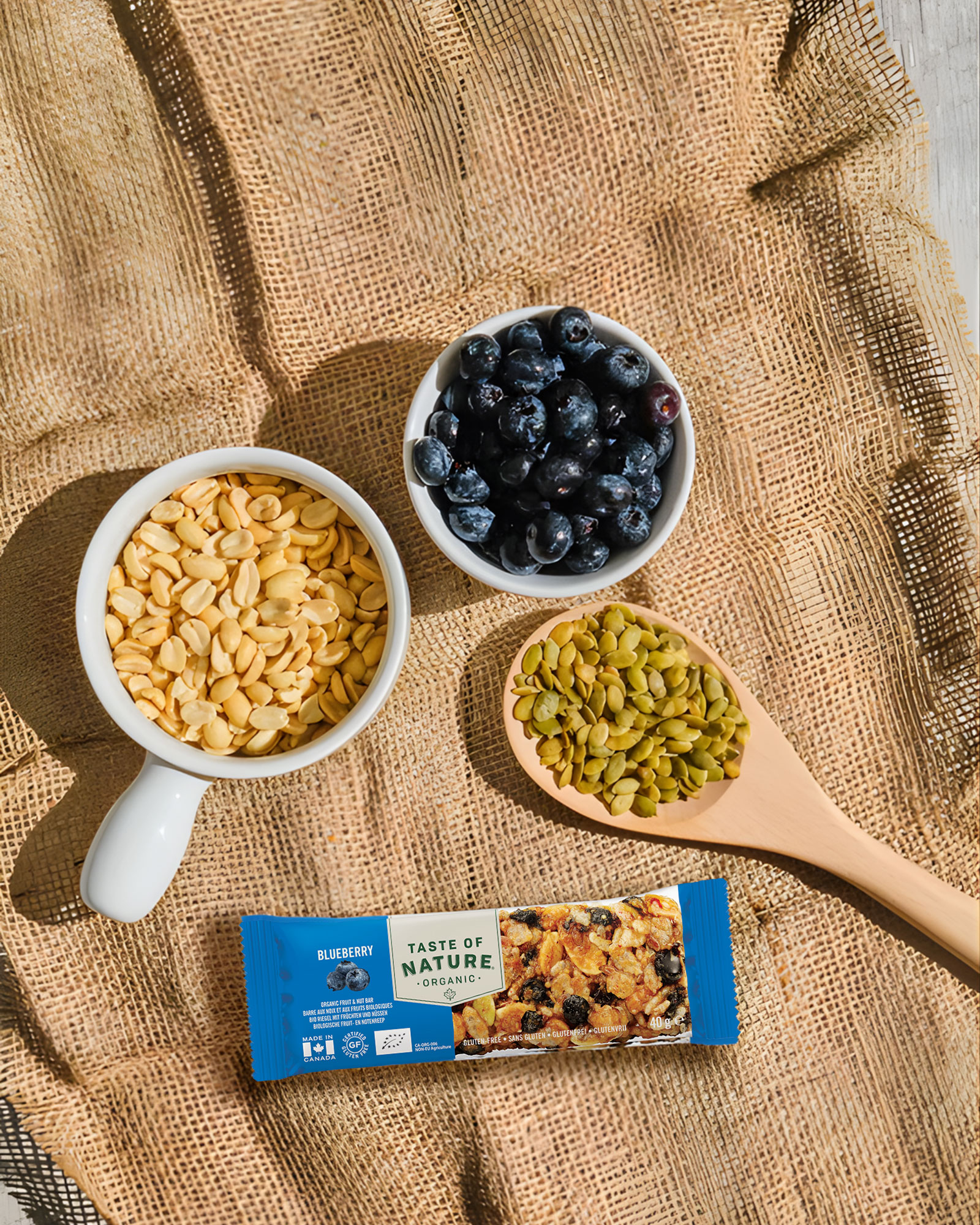 Taste of Nature Riegel in der Geschmacksrichtung Blueberry | Credit: Taste of Nature