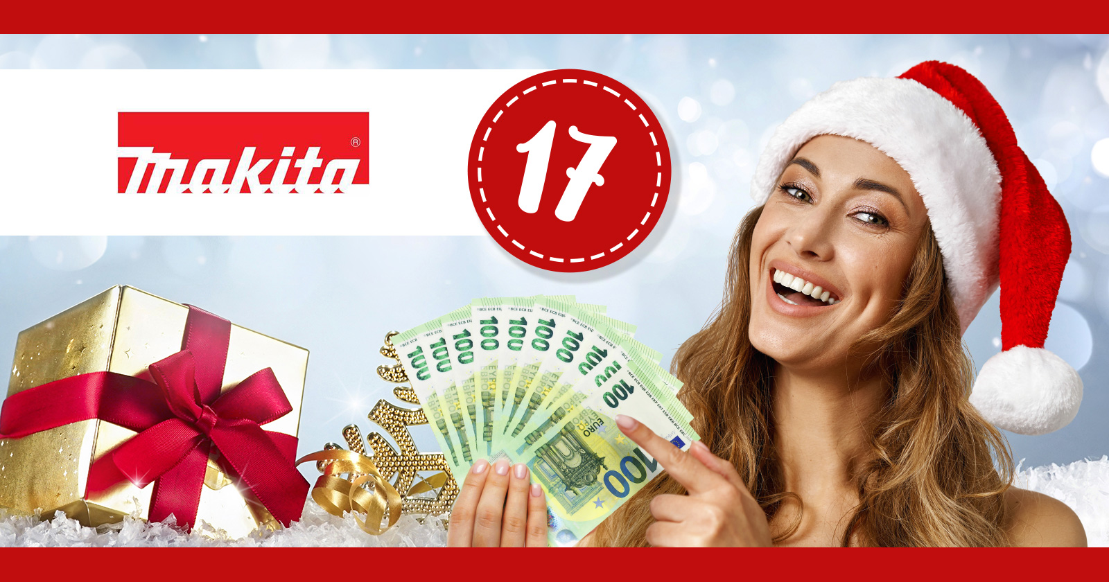 Frau mit Santa Claus Mütze und Geldscheinen in der Hand | Credit: Weekend Magazin