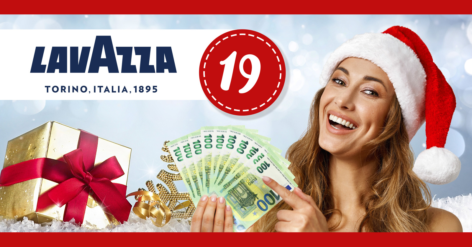 Junge Frau mit Santa Claus Mütze und Geldscheinen in der Hand | Credit: Weekend Magazin