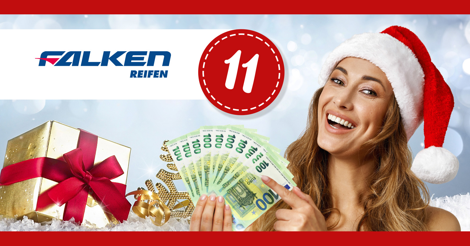 Frau mit Santa Claus Mütze und Geldscheinen in der Hand | Credit: Weekend Magazin