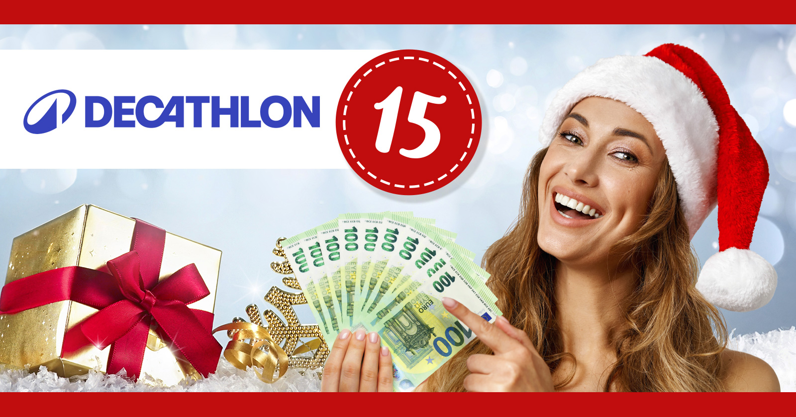 Frau mit Santa Claus Mütze und Geldscheinen in der Hand | Credit: Weekend Magazin