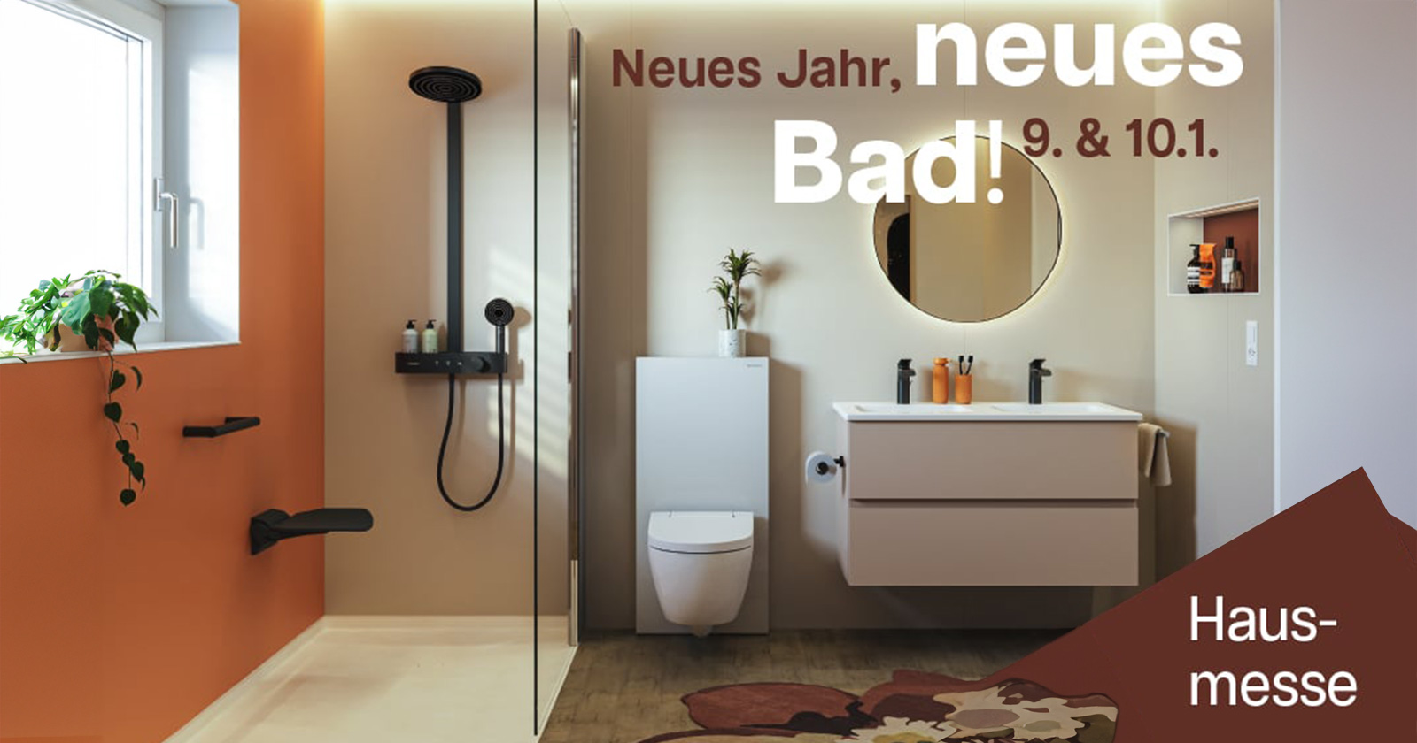 Neues Badezimmer in warmen Erdtönen | Credit: Viterma