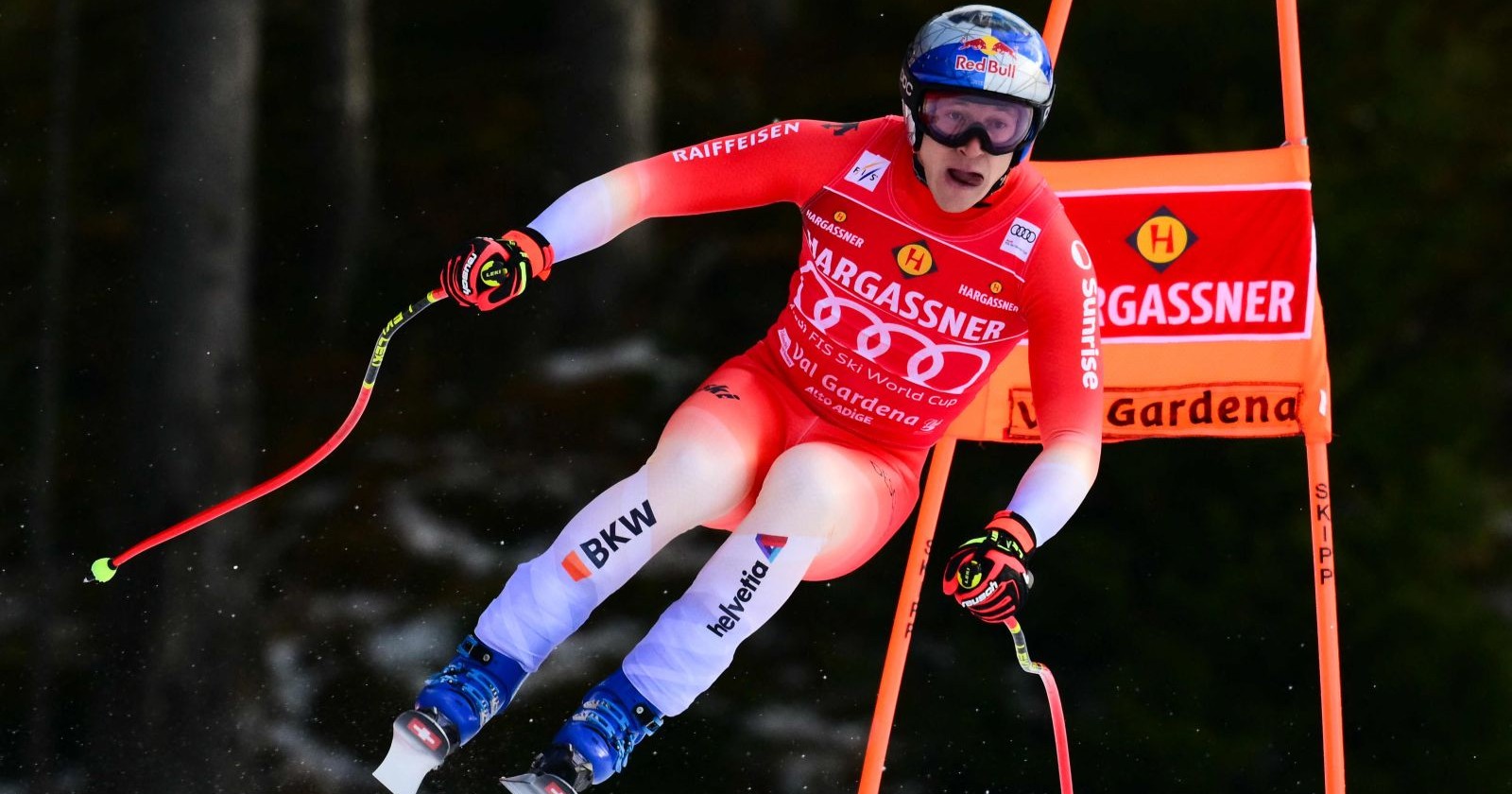 Marco Odermatt während der Ski-Alpin-Abfahrt in Gröden