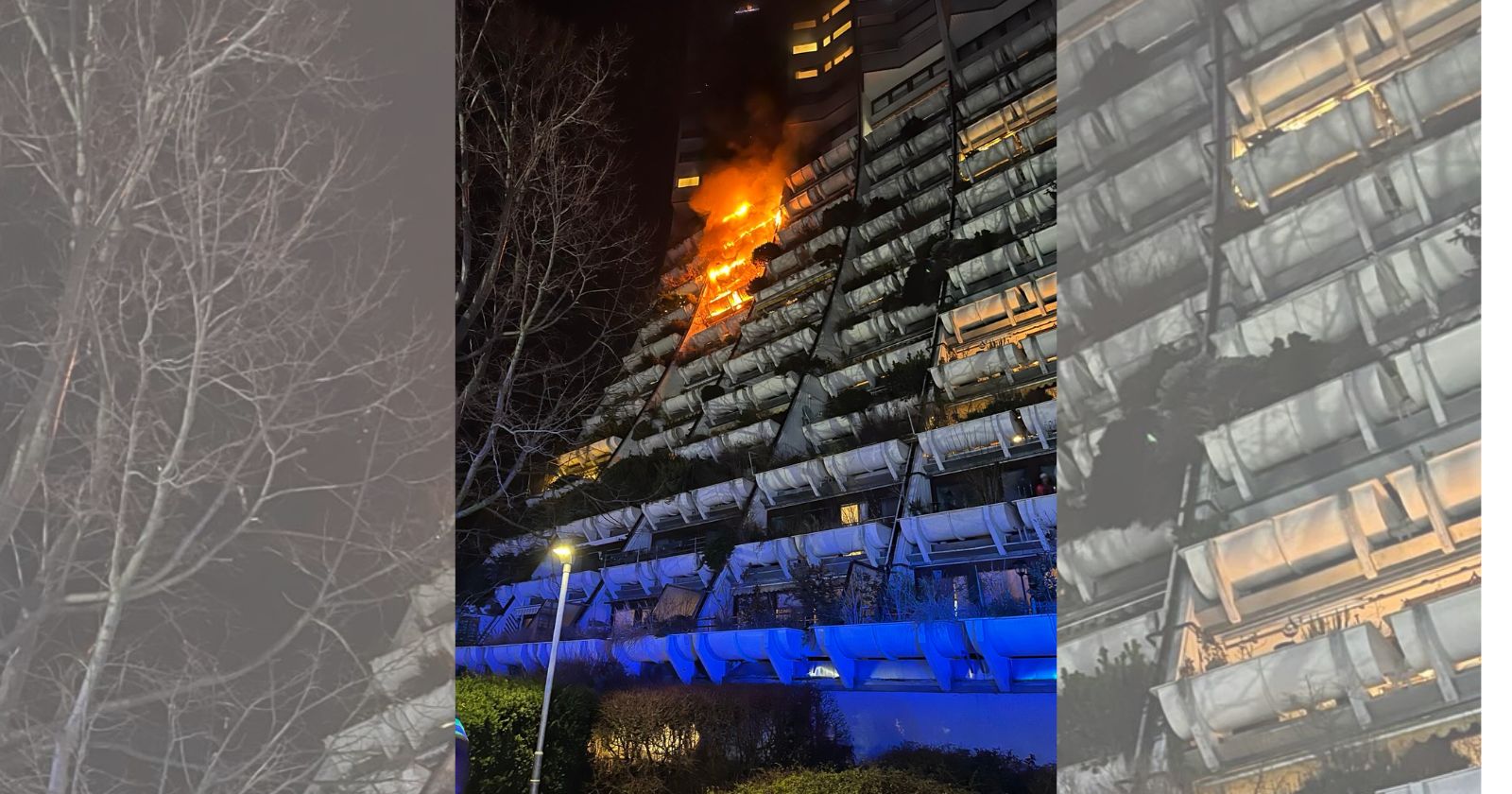 Wohnungsbrand im Wohnpark Alterlaa im 23. Wiener Gemeindebezirk Liesing