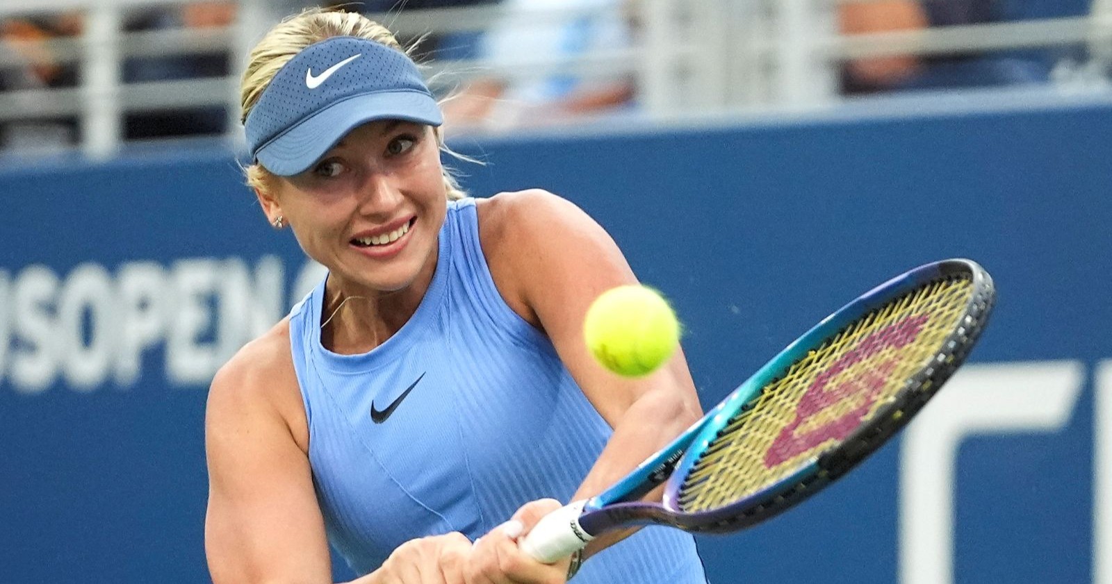 Anastasia Potapova während ihrer Zweitrunden-Partie bei den US-Open