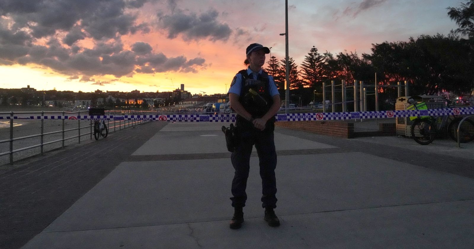 Polizeiabsperrung bei einem australischen Strand
