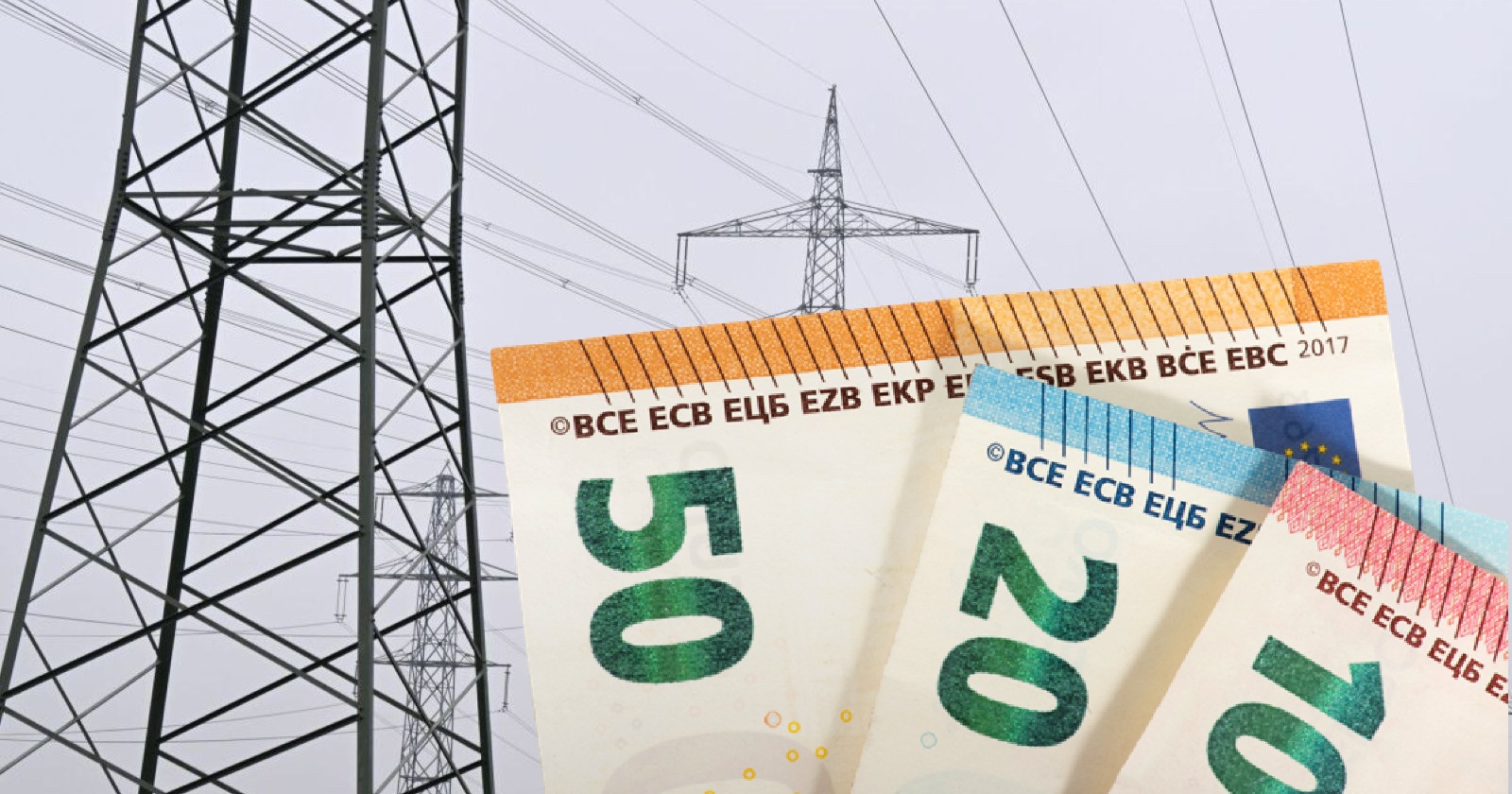 ElWG Billig-Strom-Gesetz: Stromnetz und Euro-Scheine stehen für neue Strommarkt-Regeln, Sozialtarif und versprochene Entlastung bei Strompreisen