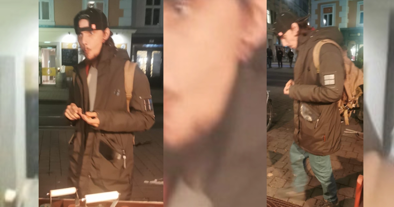 Fahndungsfoto des Mannes, der mit einem Messer einen Verkäufer bedroht haben soll