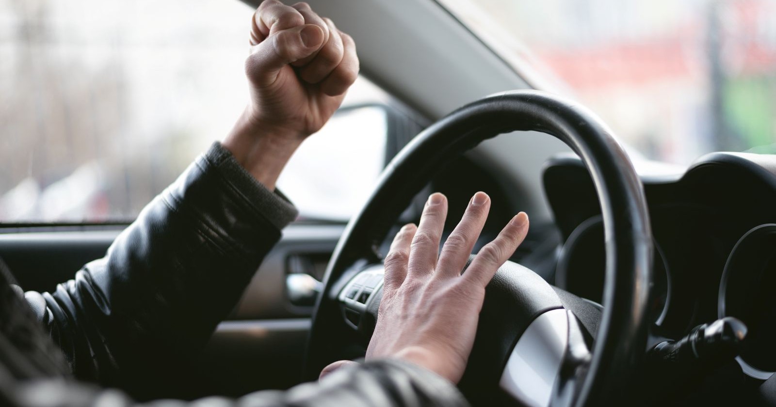 wütende Hände Mann Auto