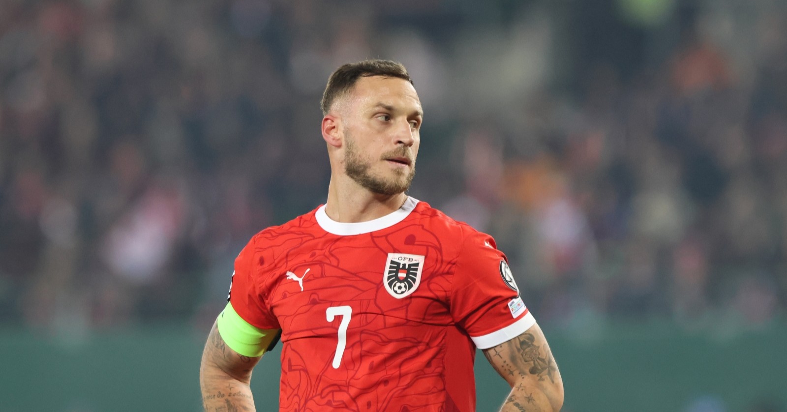 Marko Arnautovic im Spiel gegen Bosnien Herzegowina im Einsatz.