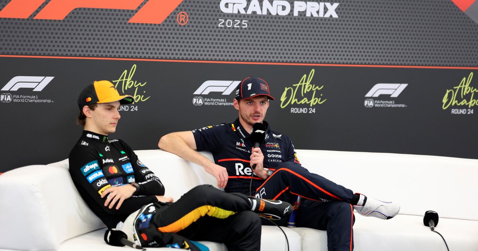 Max Verstappen und Oscar Piastri in Abu Dhabi