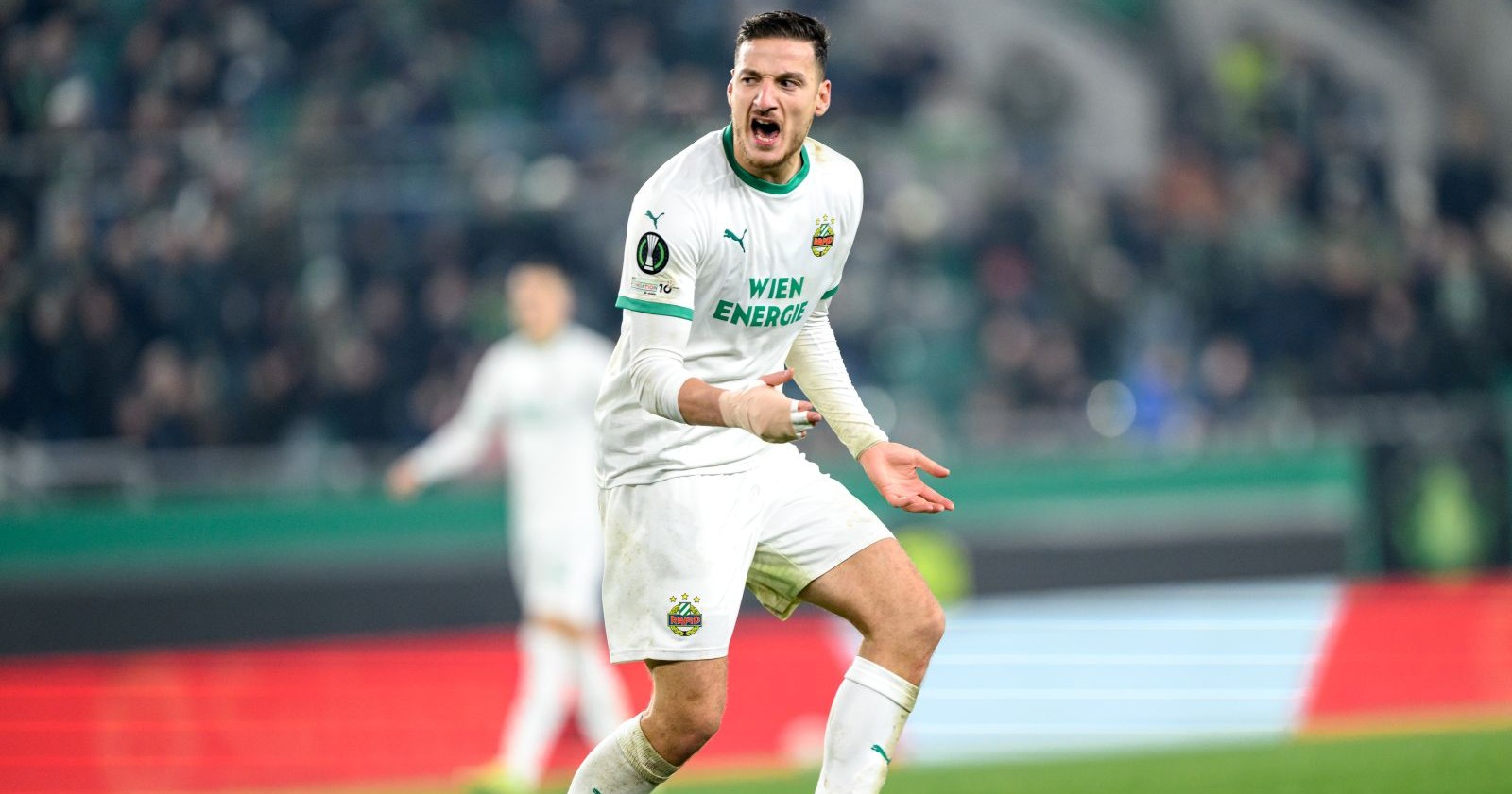 Ercan Kara (SK Rapid) am Donnerstag, 11. Dezember 2025, während des Conference-League-Spiels, 5. Runde zwischen SK Rapid und Omonia Nikosia in Wien