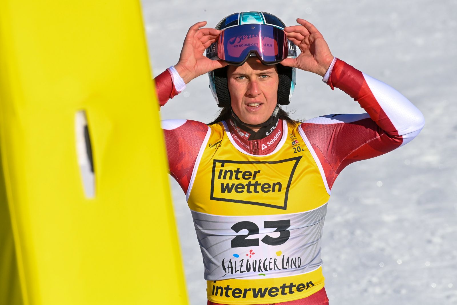 Ricarda Haaser während des Trainings zur Ski-WM-2025in Saalbach-Hinterglemm