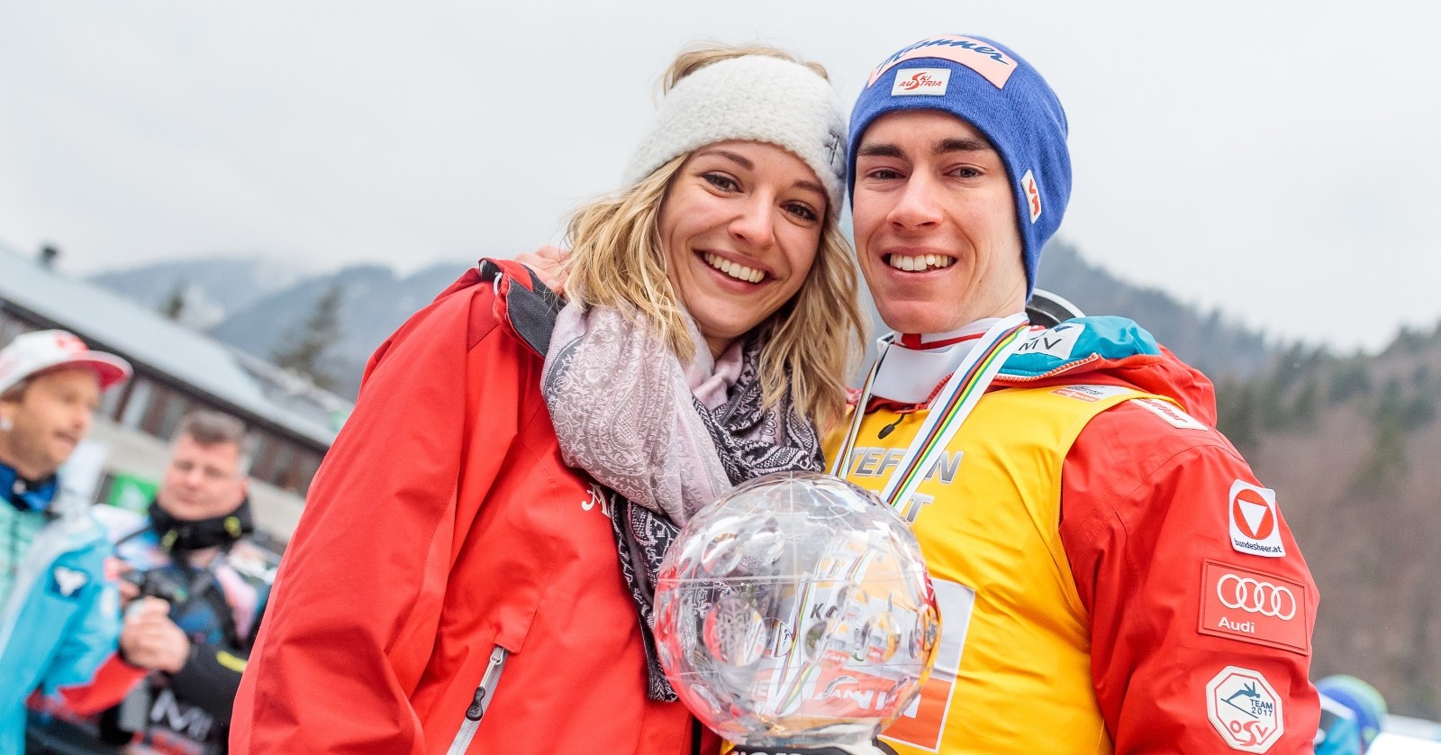 Stefan Kraft und seine Frau Marisa begrüßen ihre erste Tochter.