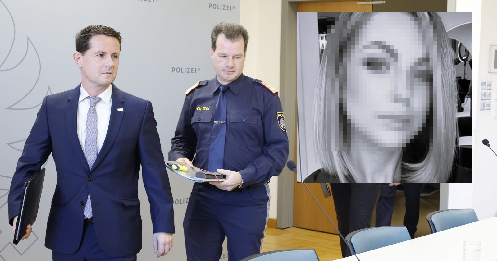 Polizei bei der Pressekonferenz um Fall der tot aufgefundenen Influencerin Stefanie P. Die 31-jährige wurde erwürgt.