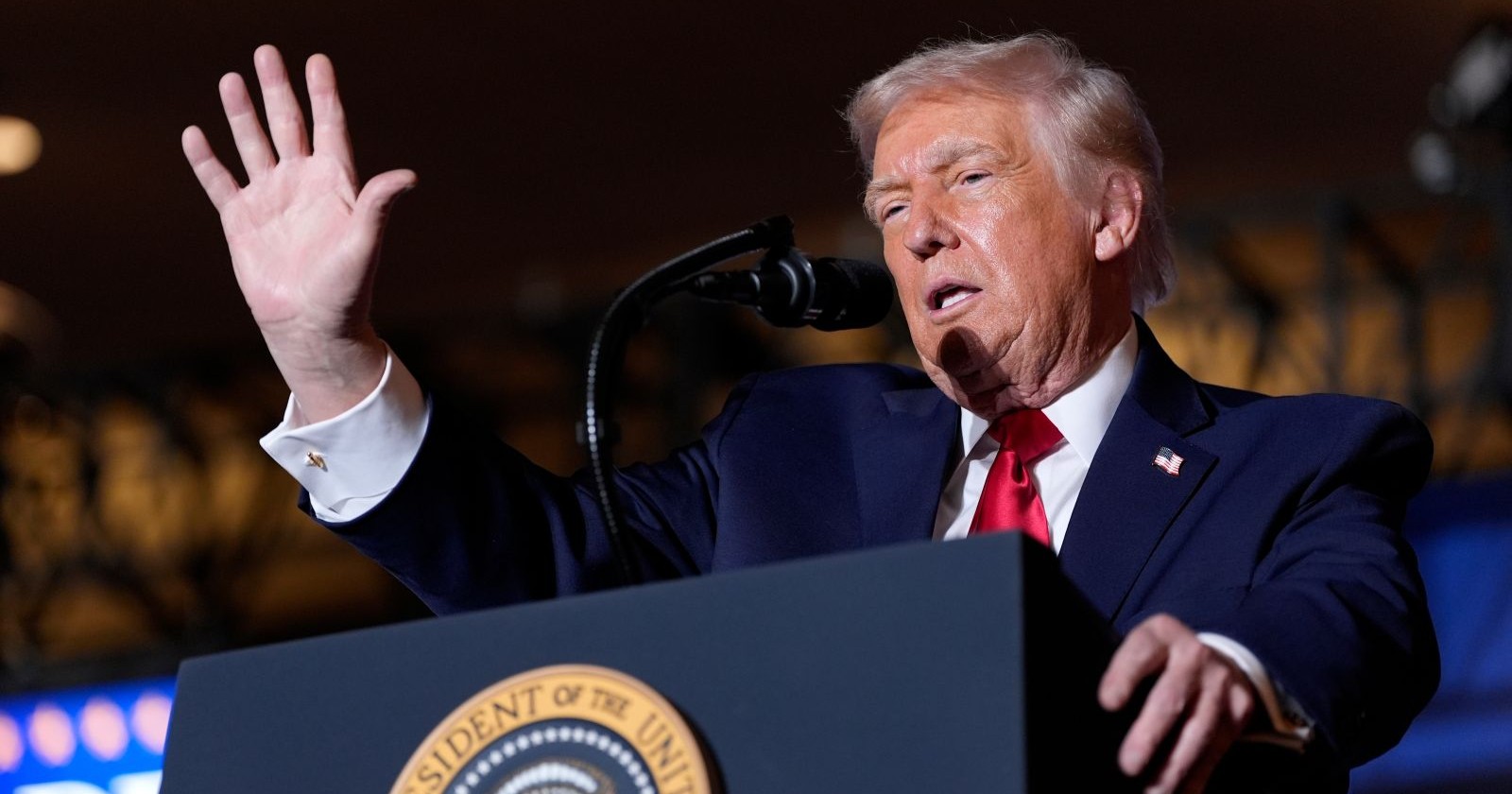 Donald Trump während einer Rede