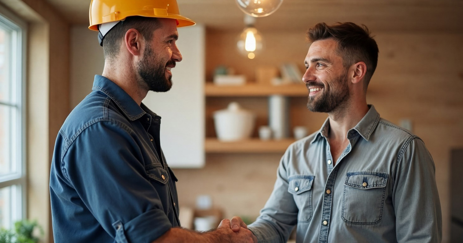 Handwerker und Kunde beim Handshake | Credit: iStock.com