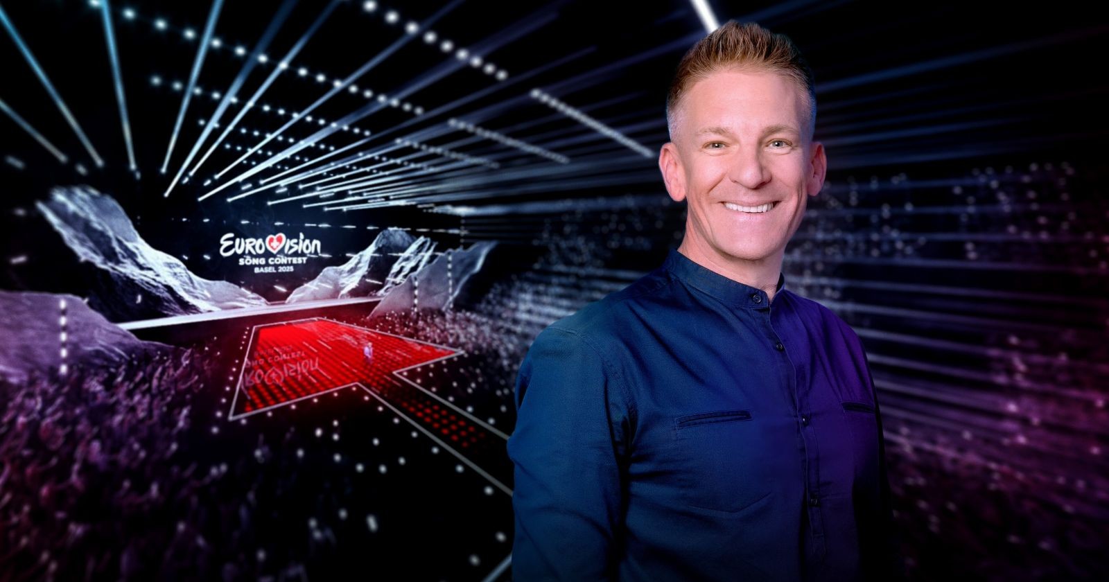 Andi Knoll vor der ESC-Bühne 2025 in Basel / Andi Knoll wird nicht auf der ESC-Bühne stehen