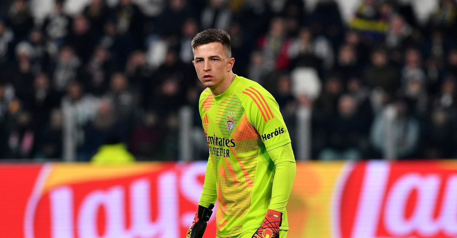 Benfica-Torhüter Anatolij Trubin während einem UCL-Spiel.