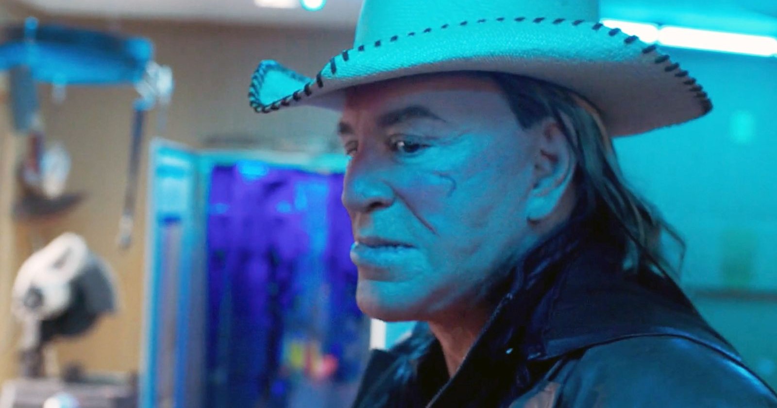 Mickey Rourke mit Cowboyhut.