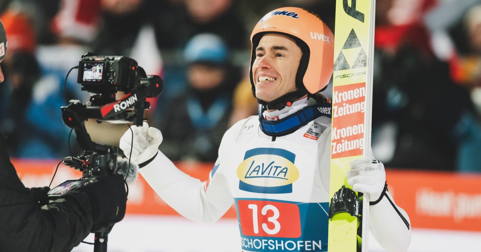 Stefan Kraft während des finalen Vierschanzentournee-Bewerbs in Bischofshofen