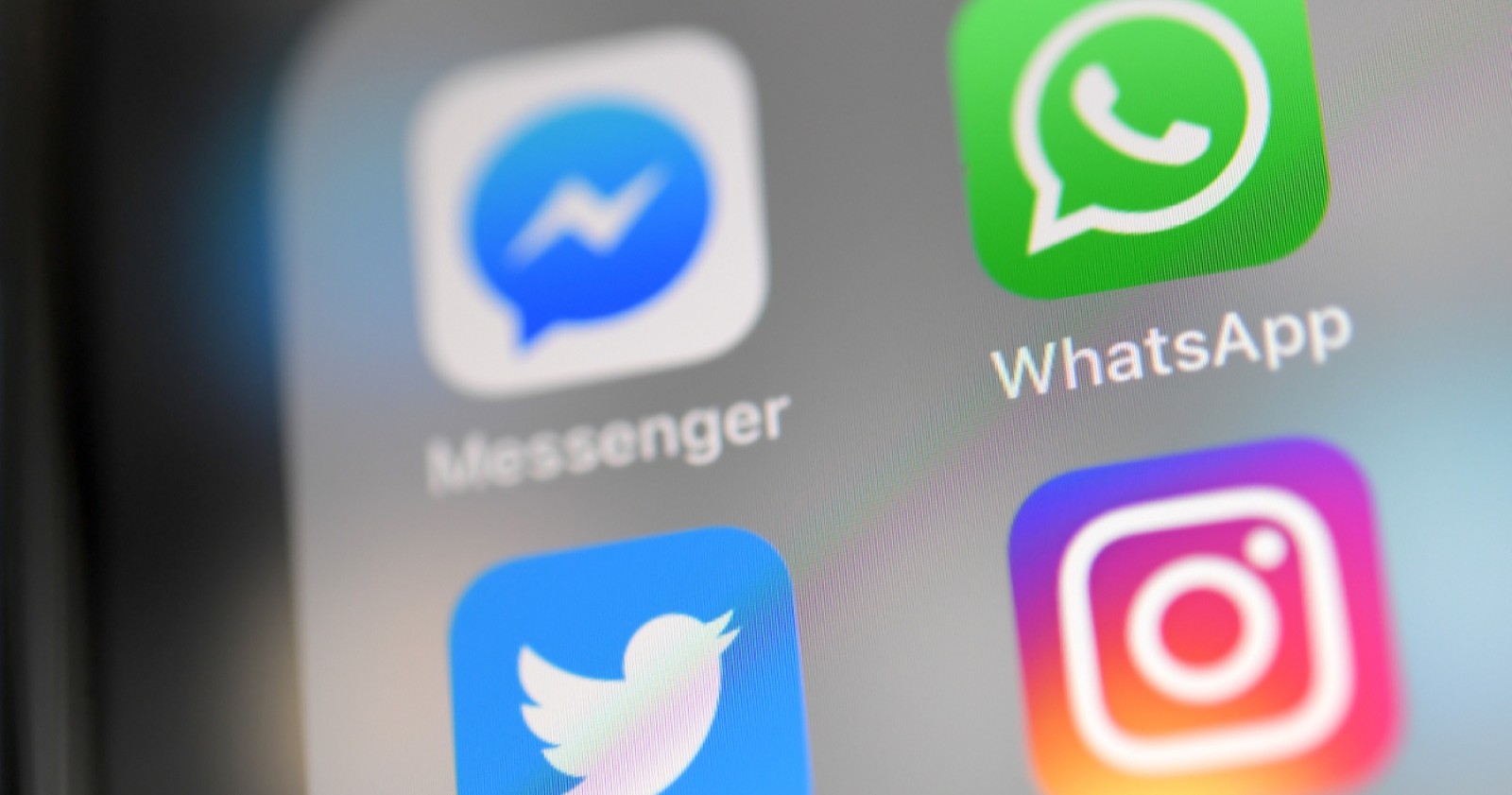 Social-Media-Apps auf dem Bildschirm eines Smartphones.