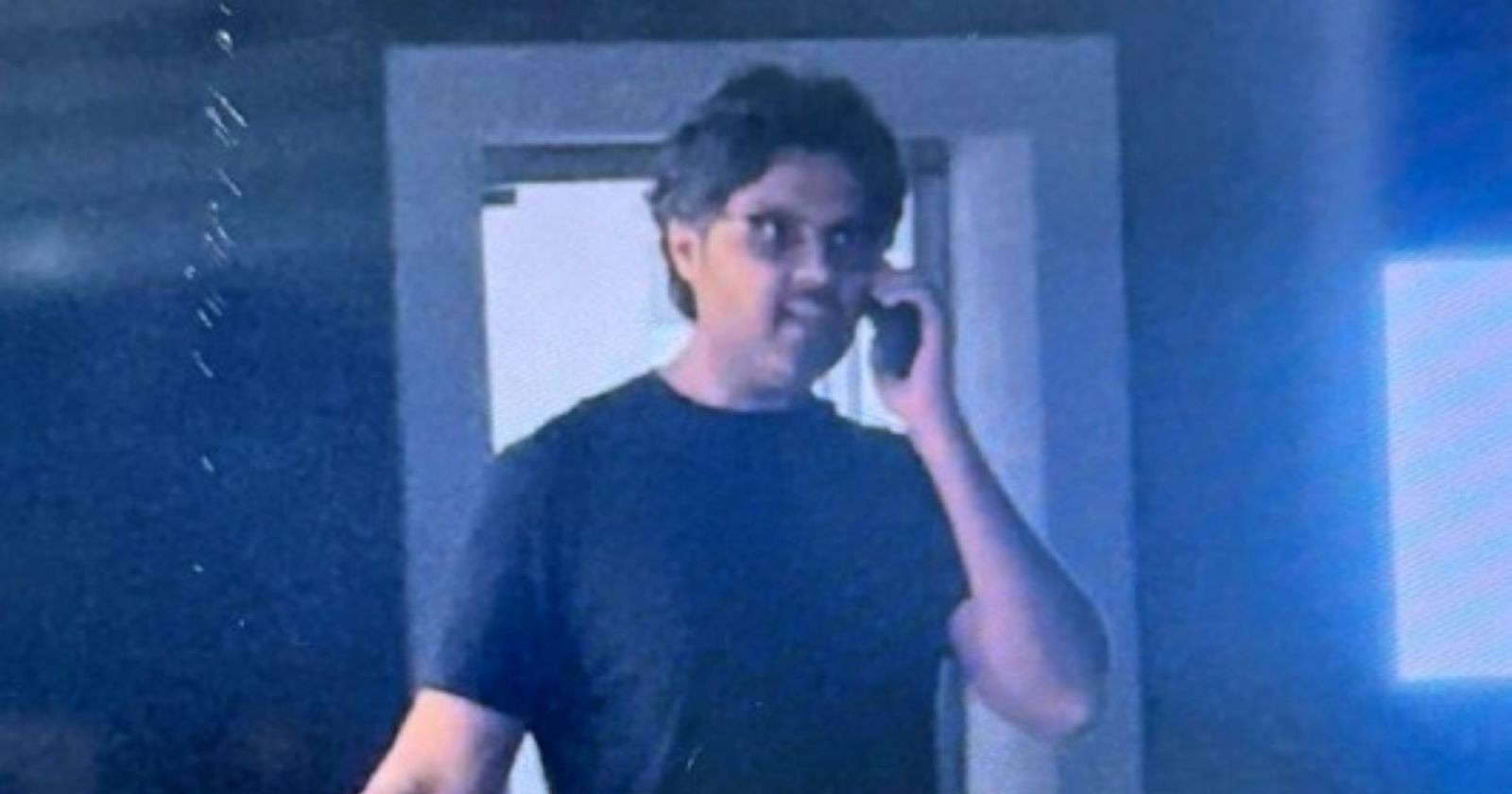 Der Mann, der von der Polizei gesucht wird.