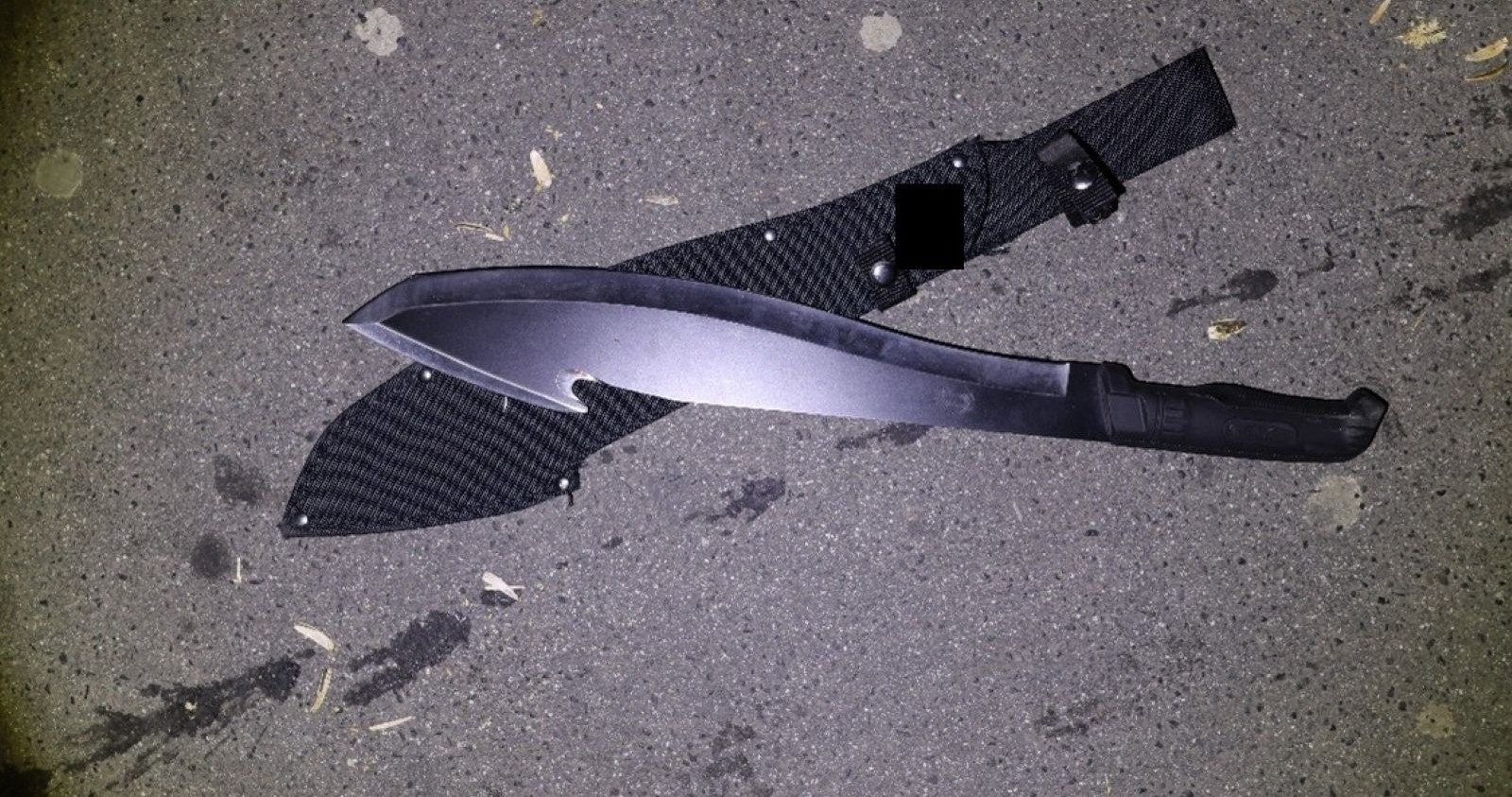 Polizeifoto der Machete