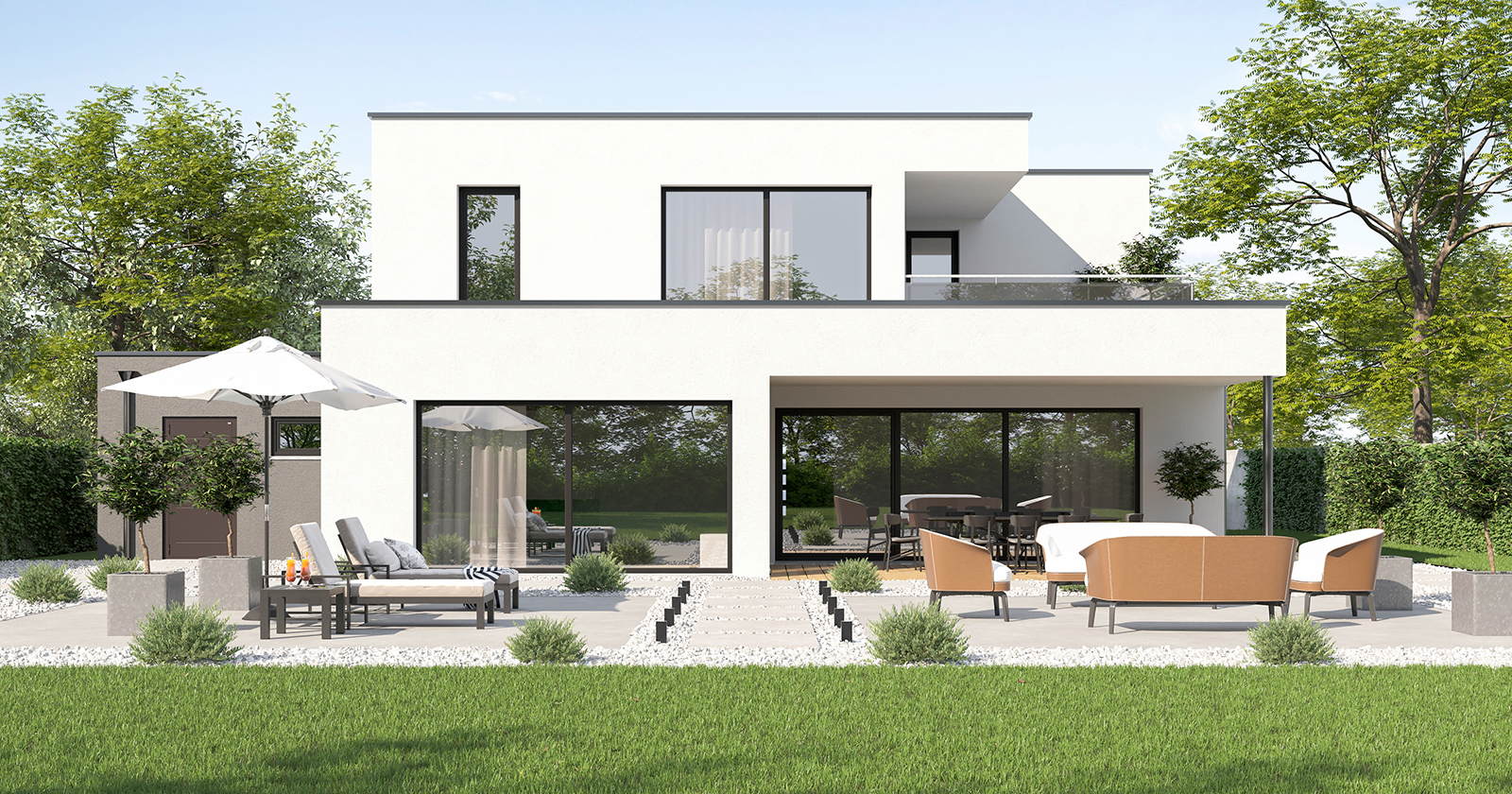 Modernes Wohnhaus | Credit: baderbau