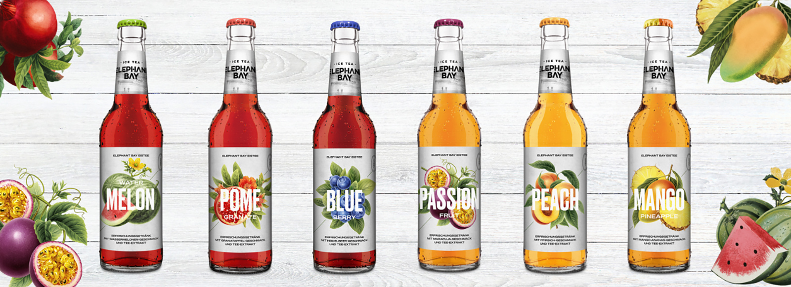 Eistee-Flaschen in verschiedenen Sorten | Credit: premium-drinks &amp; more