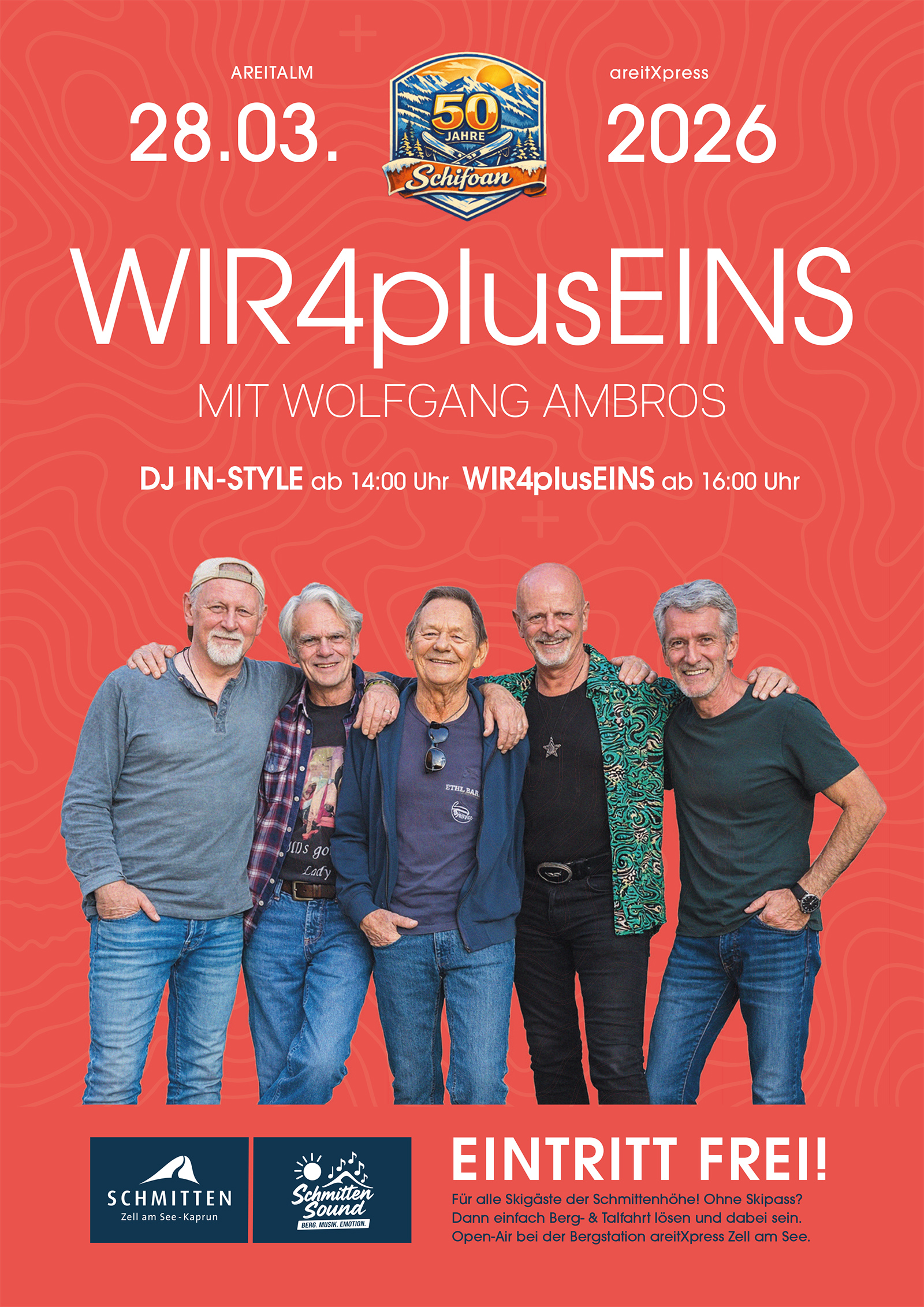 Plakat zu Konzertveranstaltung mit Wolfgang Ambros | Credit: Schmittenhöhebahn AG