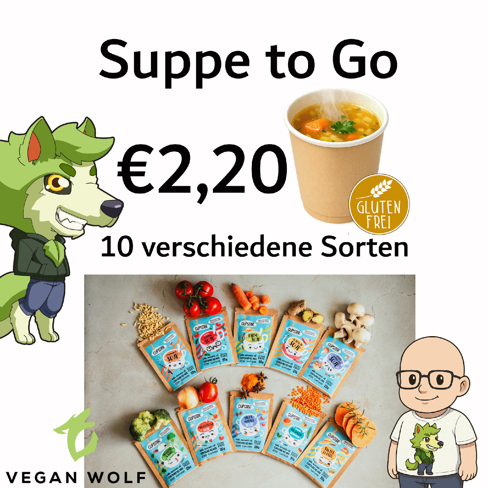 Suppe aus dem Becher | Credit: Vegan Wolf