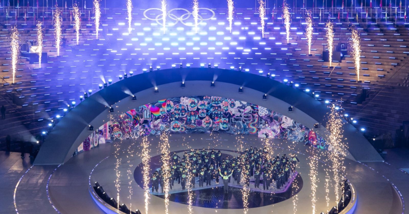 Amphitheater in Verona, in dem die Abschlussfeier der Olympischen Winterspiele 2026 stattgefunden hat