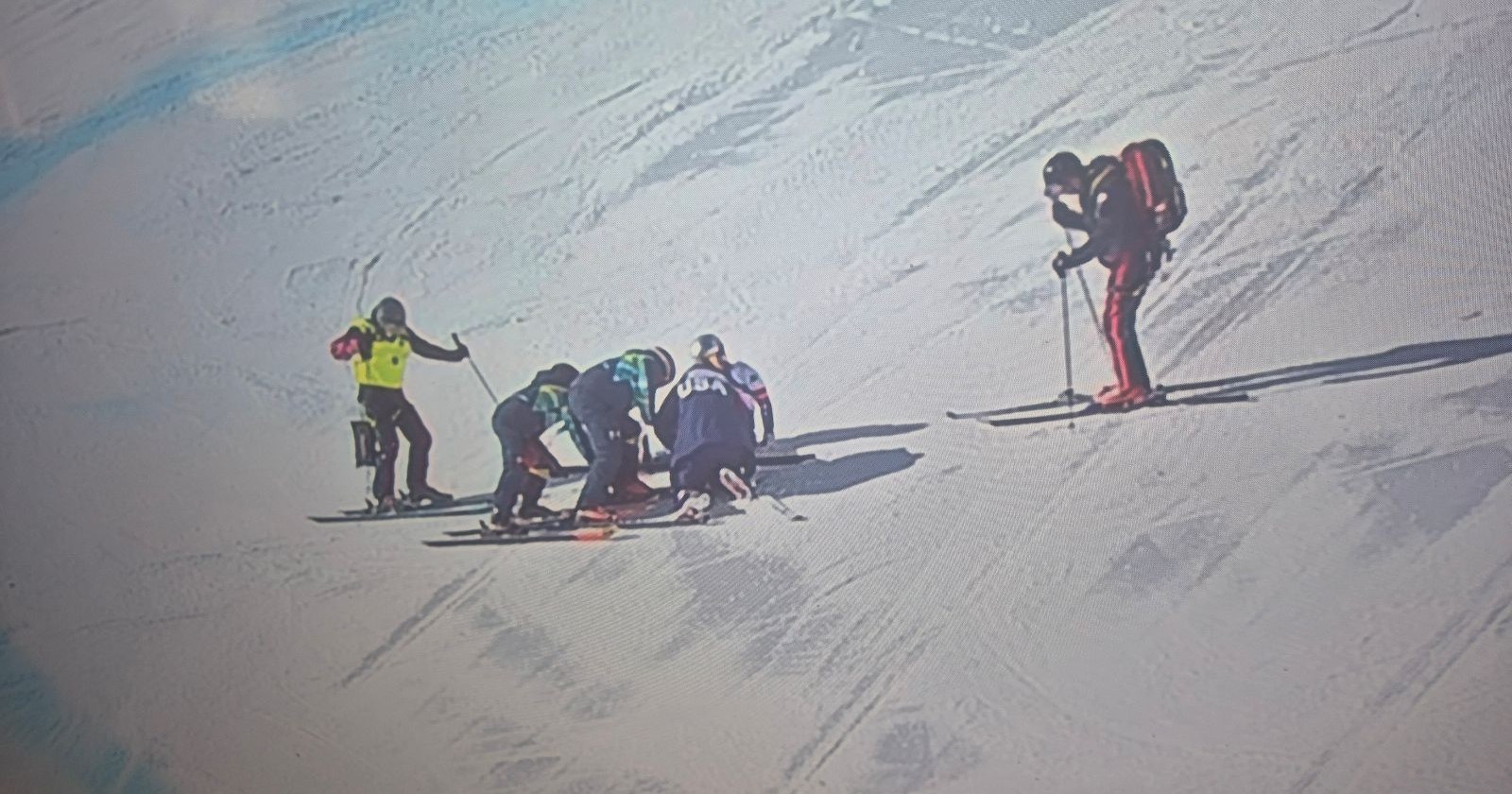 Lindsey Vonn während der Abfahrt von Cortina bei Olympia