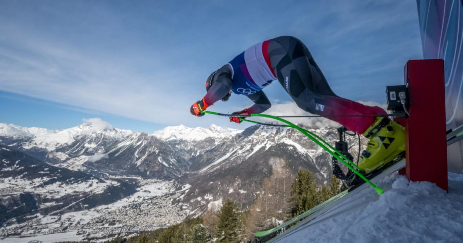 Daniel Hemetsberger im Starthaus von Bormio im dritten Trainingslauf zur Abfahrt der Olympischen Winterspiele 2026