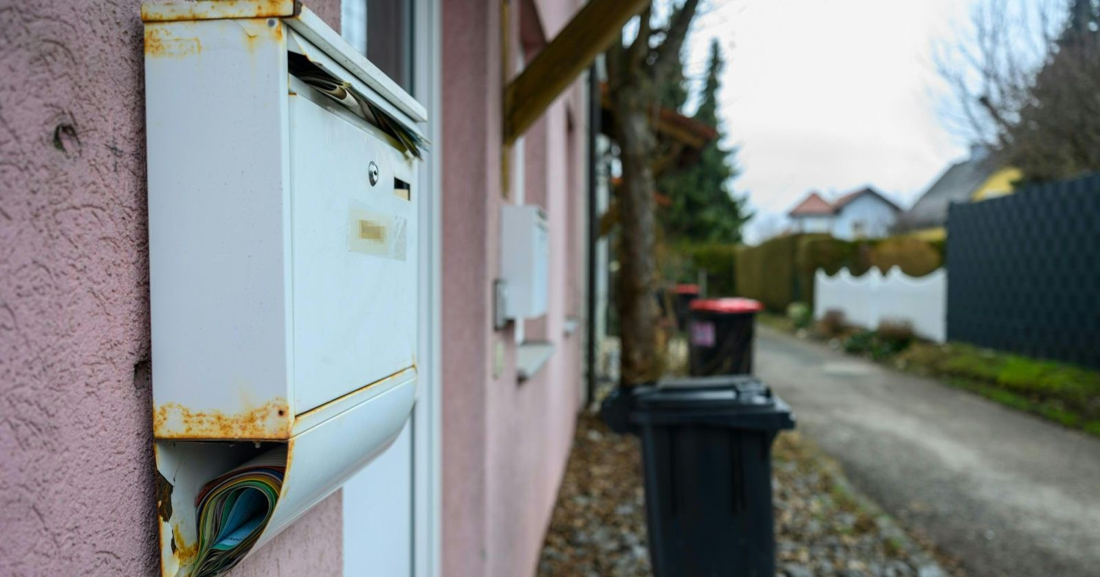 Haus in Wels-Wimpassing in dem die Leichen von einem Vater mit Tochter gefunden worden sind
