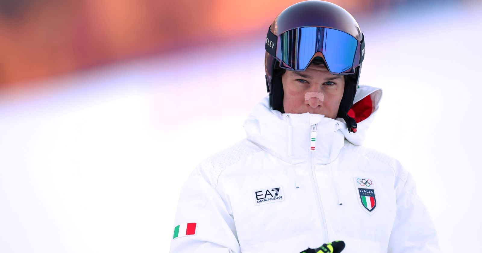 Giovanni Franzoni bei der Abfahrt von Olympia 2026 in Cortina