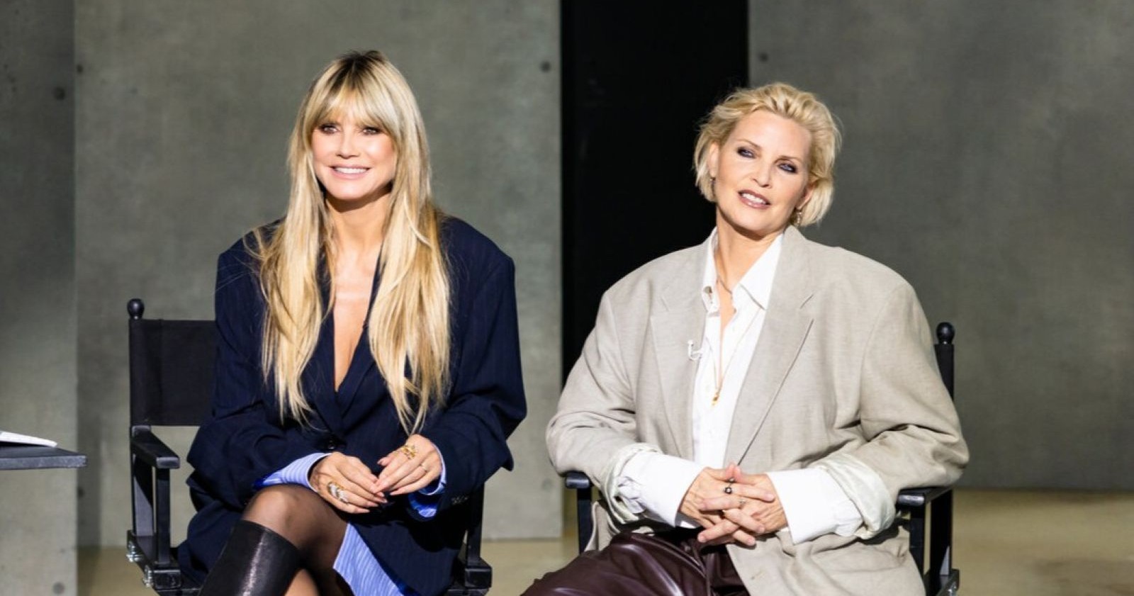 Heidi Klum und Nadja Auermann/ Nadja Auermann ist Gastjurorin beim GNTM
