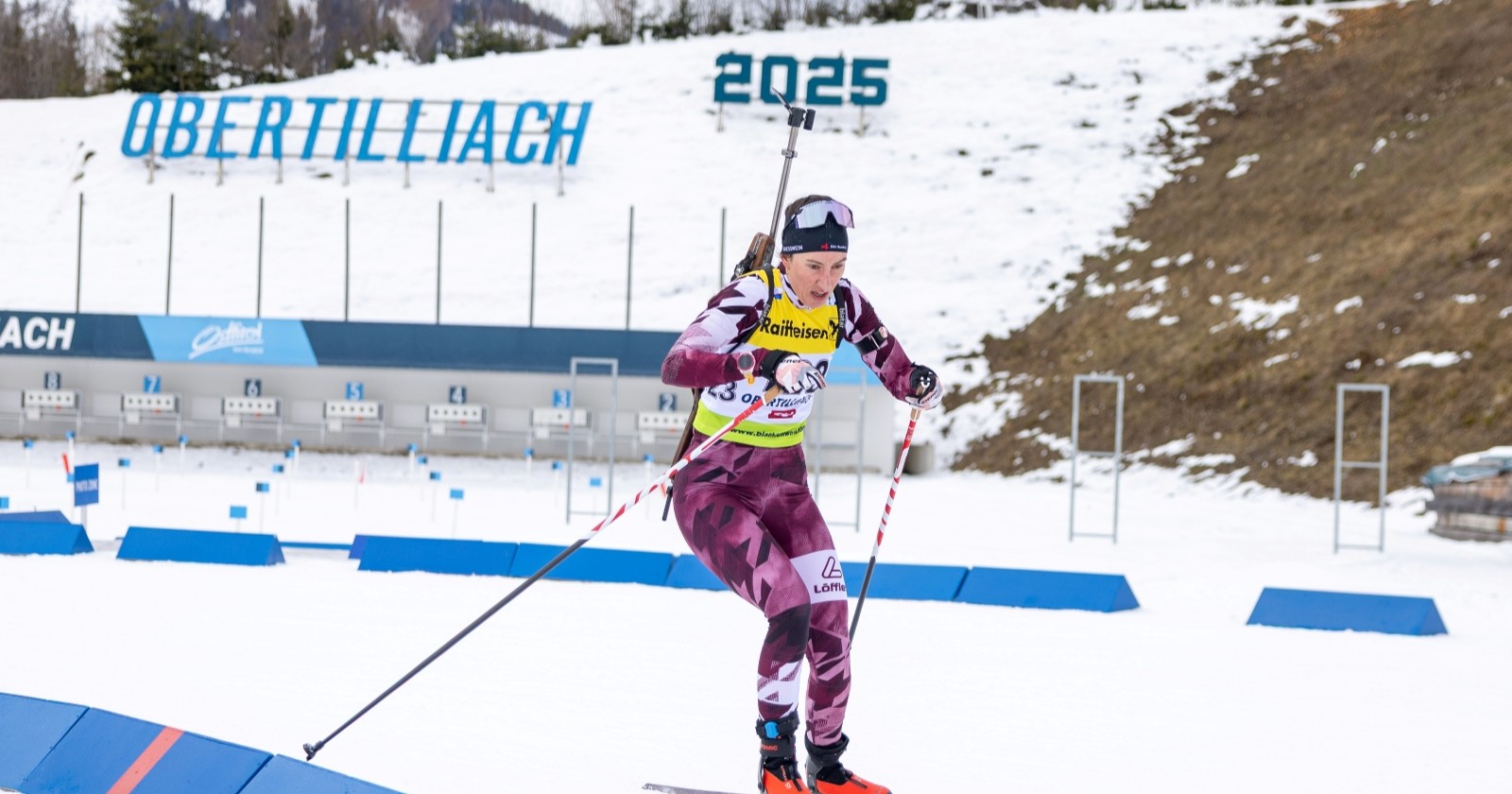 Julia Leitinger während dem Damensprint in Obertillach, 2026.
