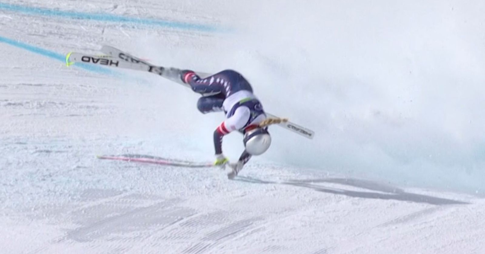 Lindsey Vonn stürzt schwer.