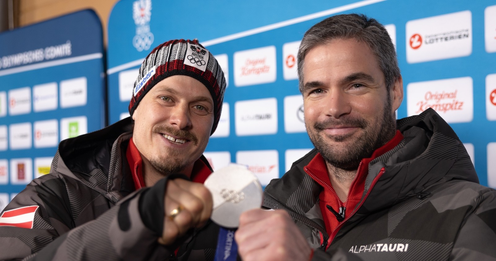 Olympia-Feier: Manuel Feller und Vincent Kriechmayr