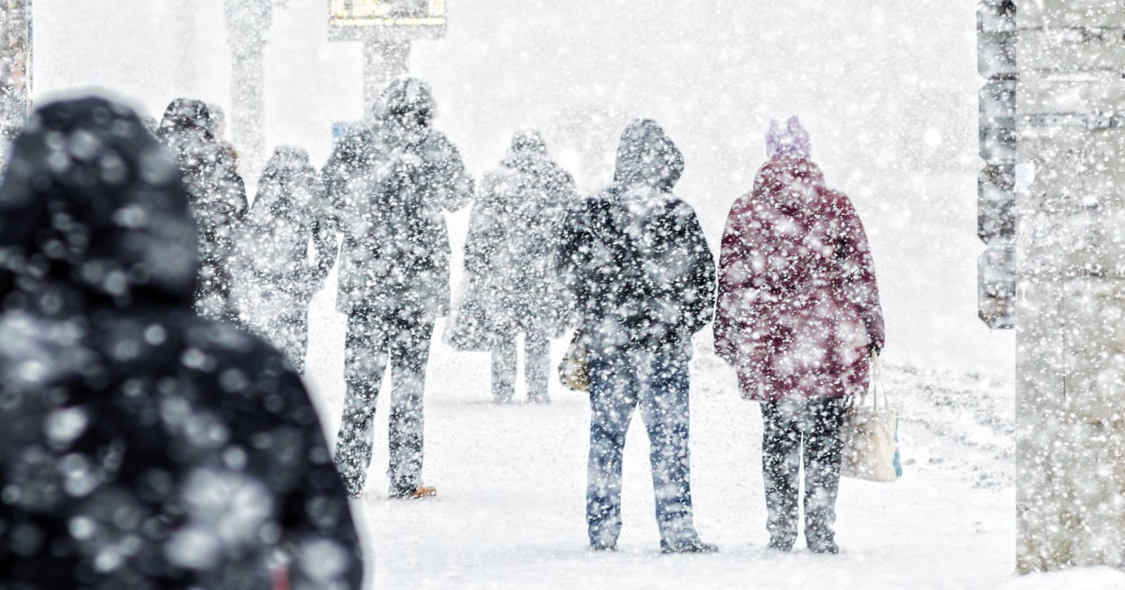 Menschen im Schnee/ Stromausfall Steiermark: Schnee sorgt für Chaos.