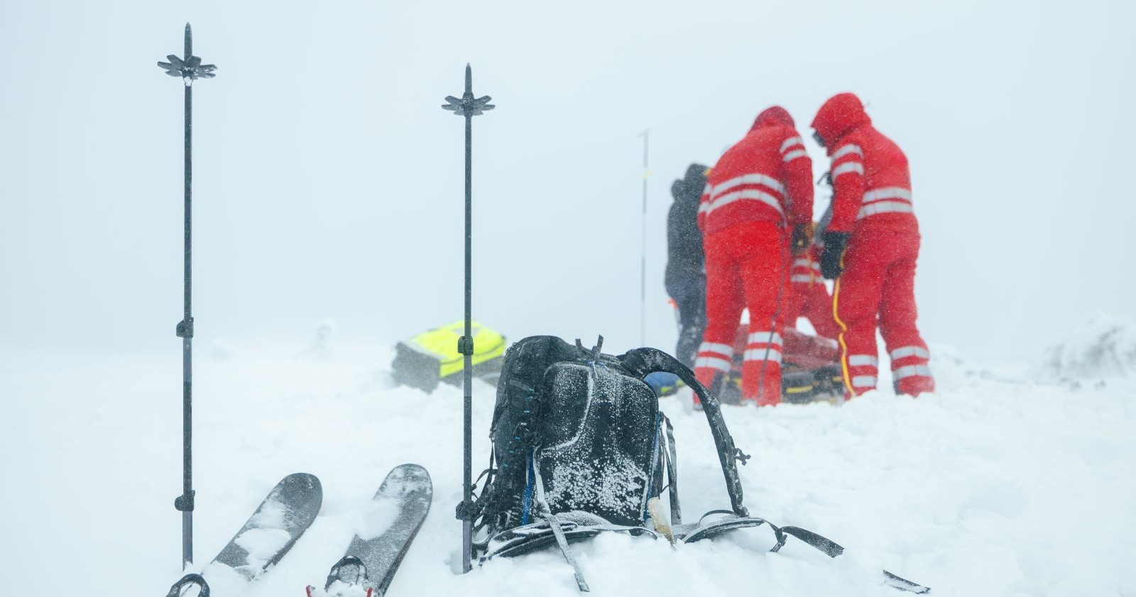 Rettungseinsatz auf der Piste.