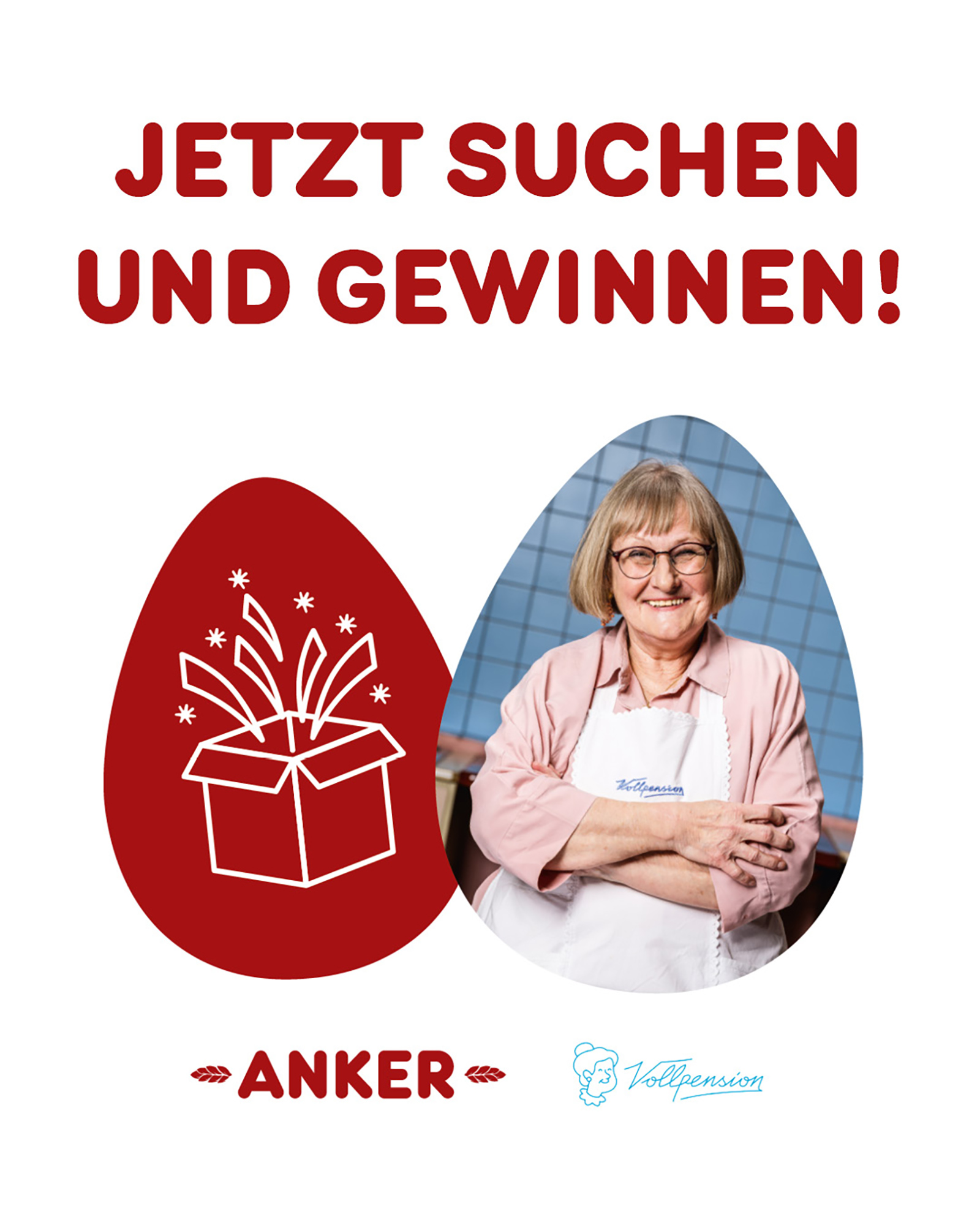 Frau mit Osterei | Credit: ANKER