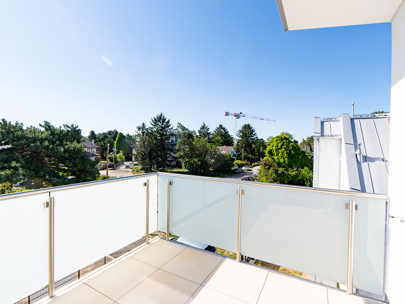 Balkon einer exklusiven Wohnung | Credit: Glorit Bausysteme