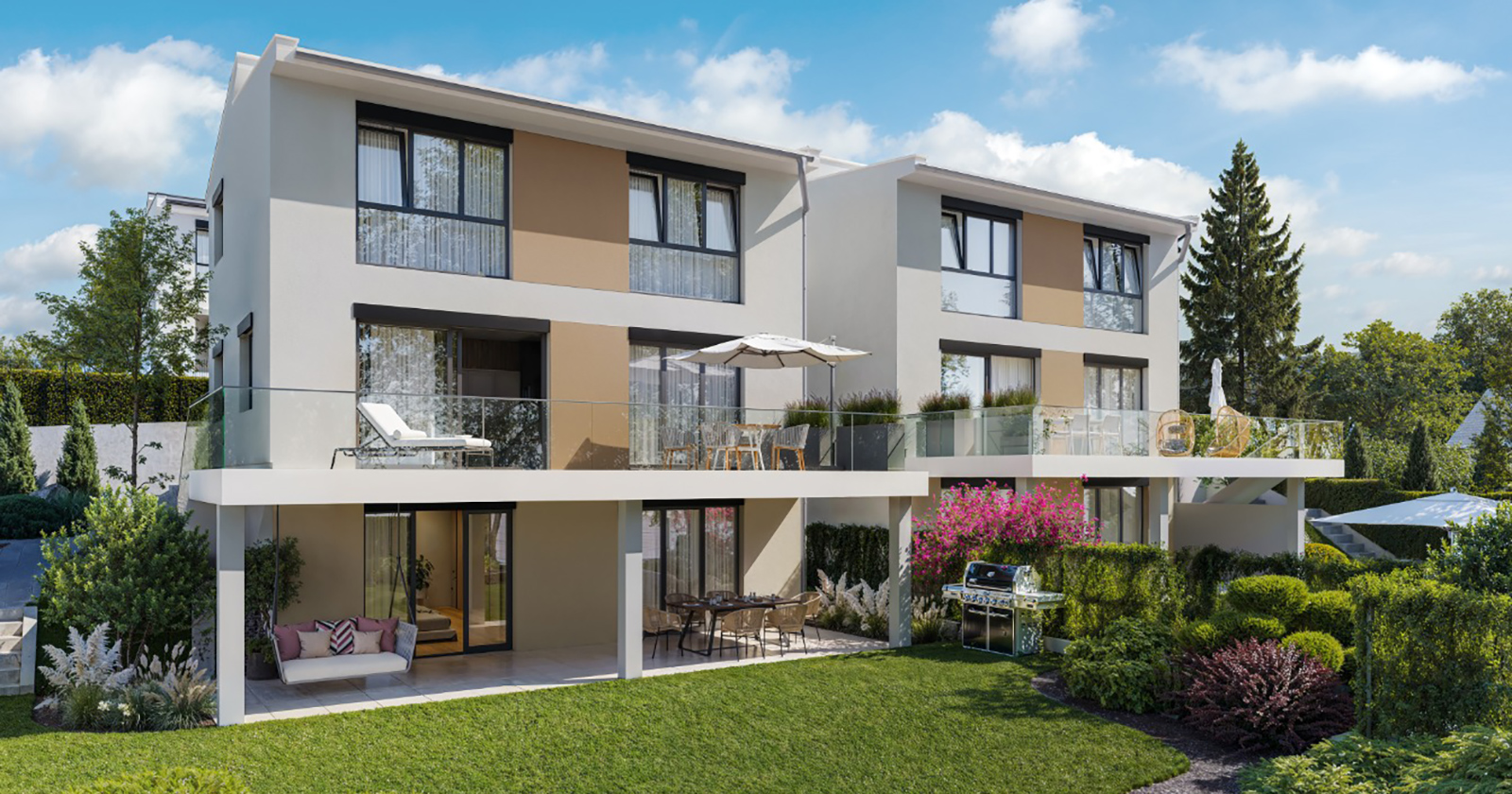 Modernes Wohnhaus im Grünen | Credit: Glorit Bausysteme